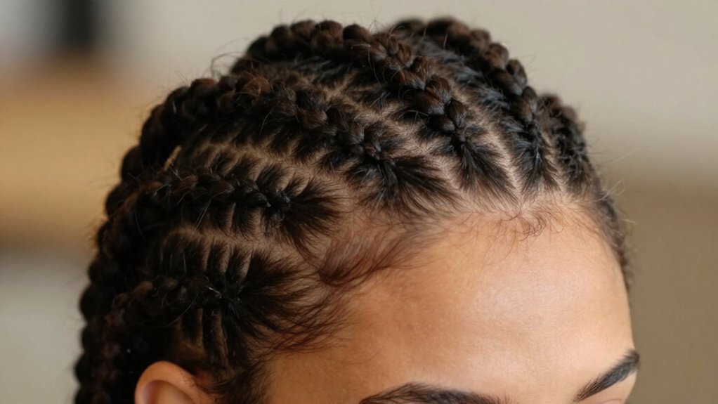 stylish protective cornrow braids