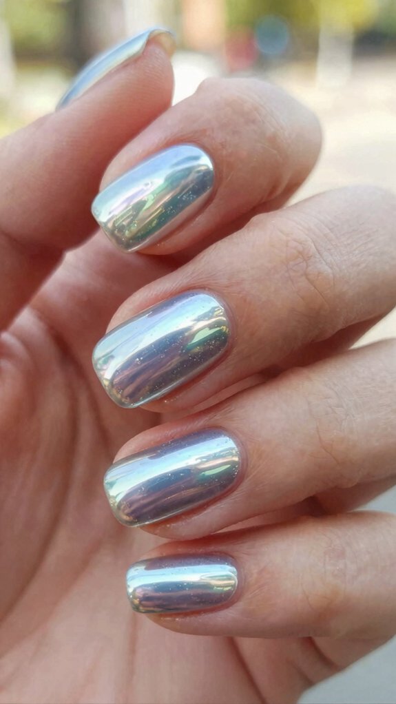 Summer Acrylic Nails That Instantly Brighten Your Look 9 sunlit chrome aura summer nails