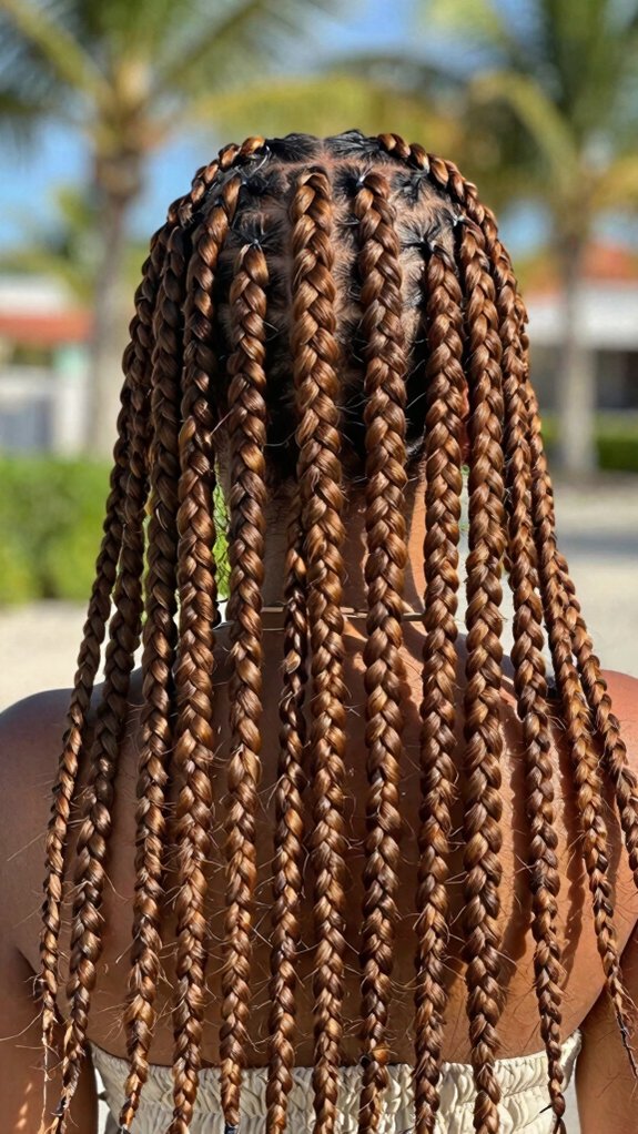 15 Box Braids Hairstyles You’ll Want to Save for Your Next Appointment 15 sunny shoulder length braids
