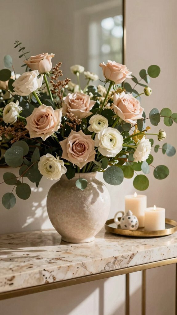 tall airy luxury bouquet vase