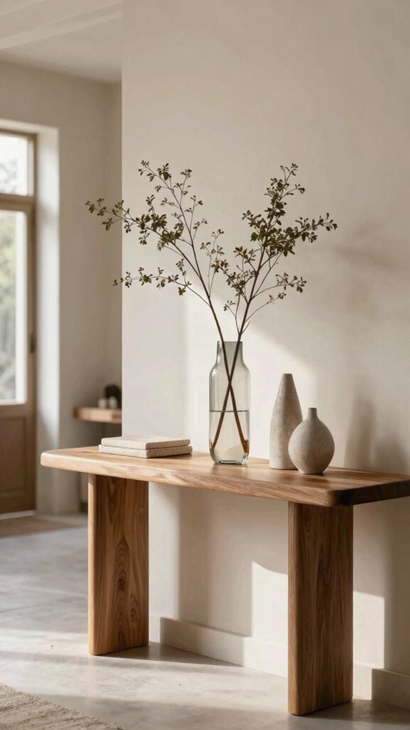 15 Modern Entryway Table Decor Ideas for a Clean and Elegant Look 10 tall lamps vertical symmetry