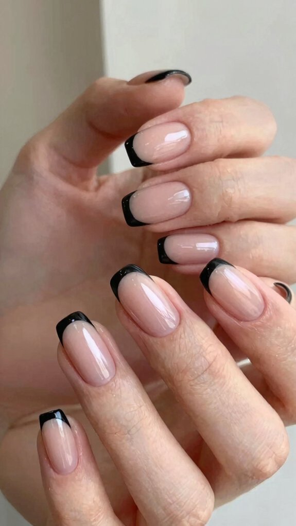 17 Short Nail Designs That Prove Less Really Is More 16 thin black french micro tips