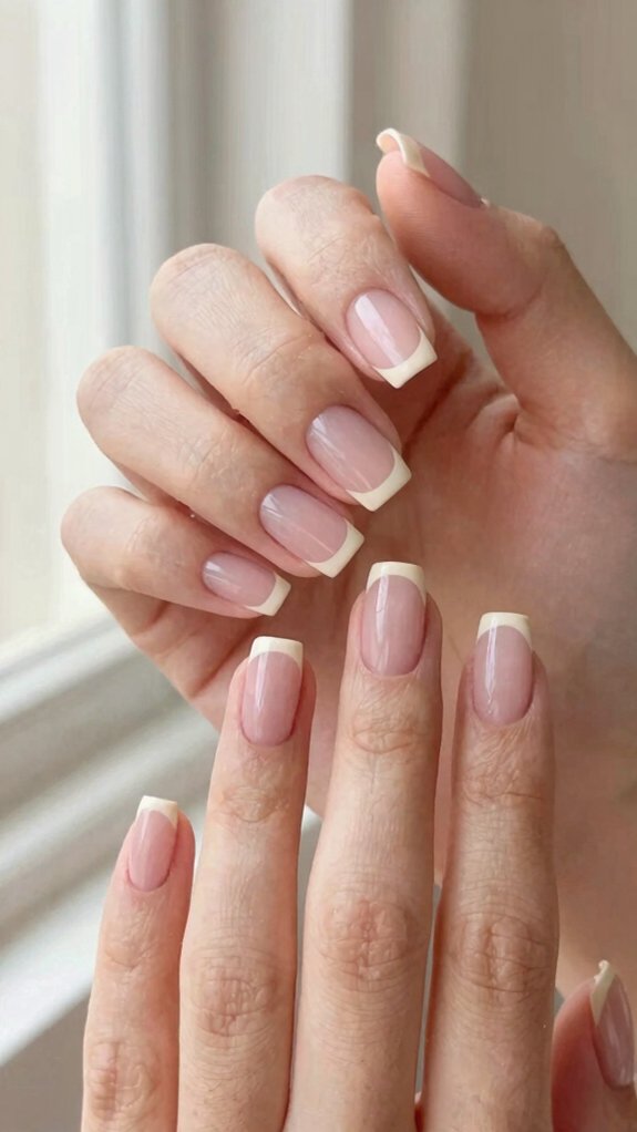 French Nail Designs That Look Elegant All Year Long 2 thin hairline french tips