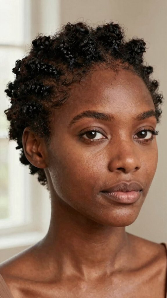 Protective Hairstyles for Natural Hair by Hair Length 2 tiny twa protective style strength