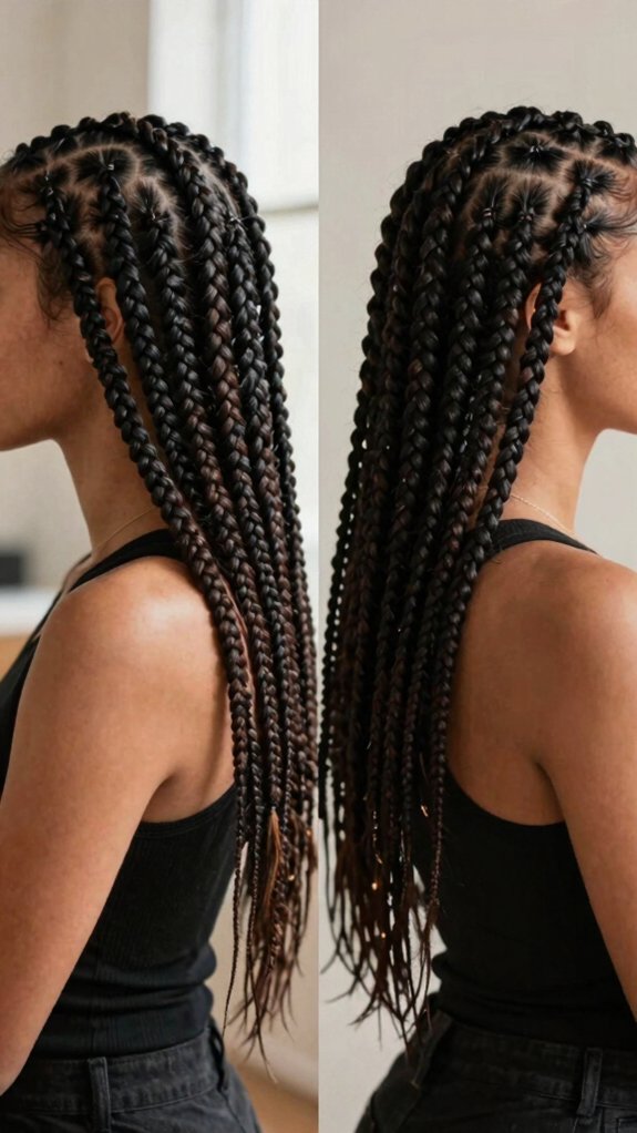 Box Braids vs Knotless Braids Which Style Is Right for You? 8 traditional box braids last 6 8 weeks