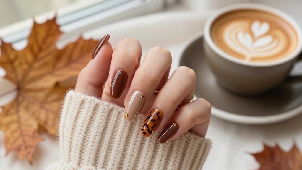 trending brown fall 2026 nails