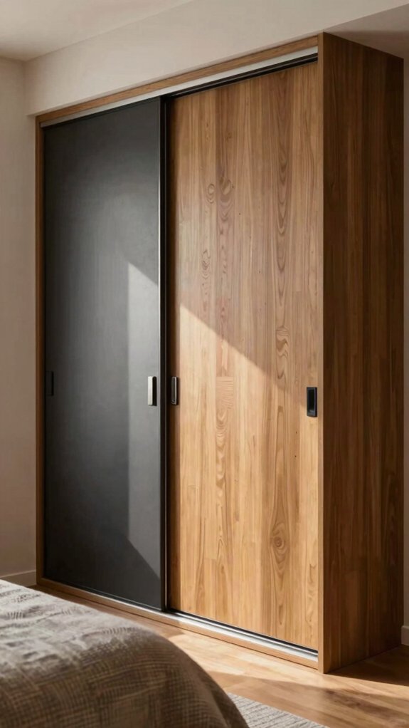 17 Sliding Door Wardrobe Designs for a Modern and Organized Bedroom 16 two tone sliding wardrobe mirrors