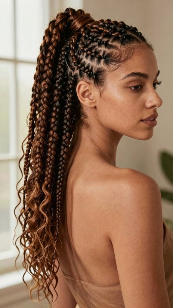 Box Braids Styles That Work for Every Hair Length 4 waist length box braids perfection