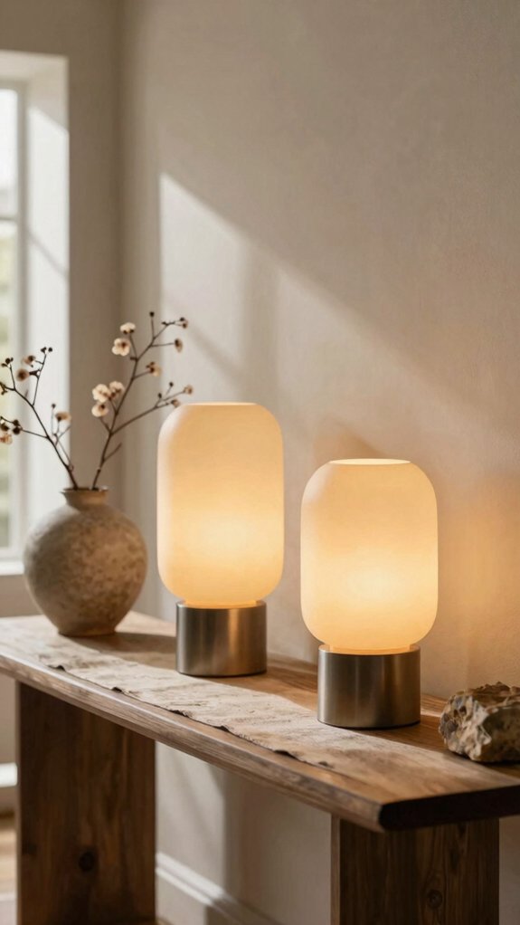 warm layered entryway lighting