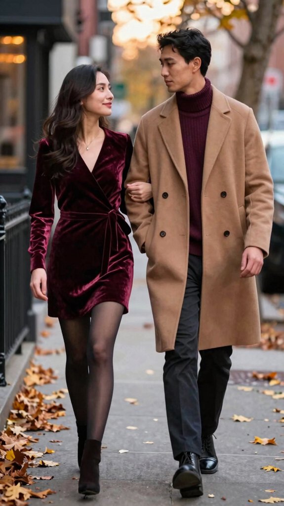 warm neutrals jewel tone romance