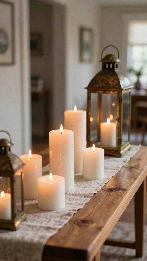 warm polished candle lantern glow