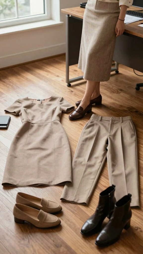 How to Style Modest Fashion Outfits for Work Without Looking Overdressed 6 work ready closed toe shoe styling