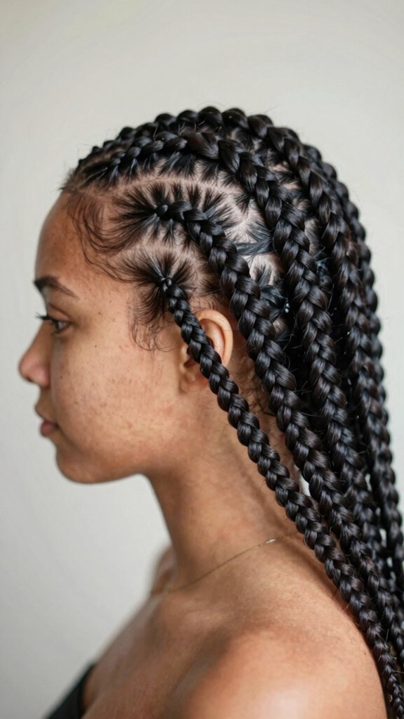 15 Box Braids Hairstyles You’ll Want to Save for Your Next Appointment 13 zendaya inspired side part box braids