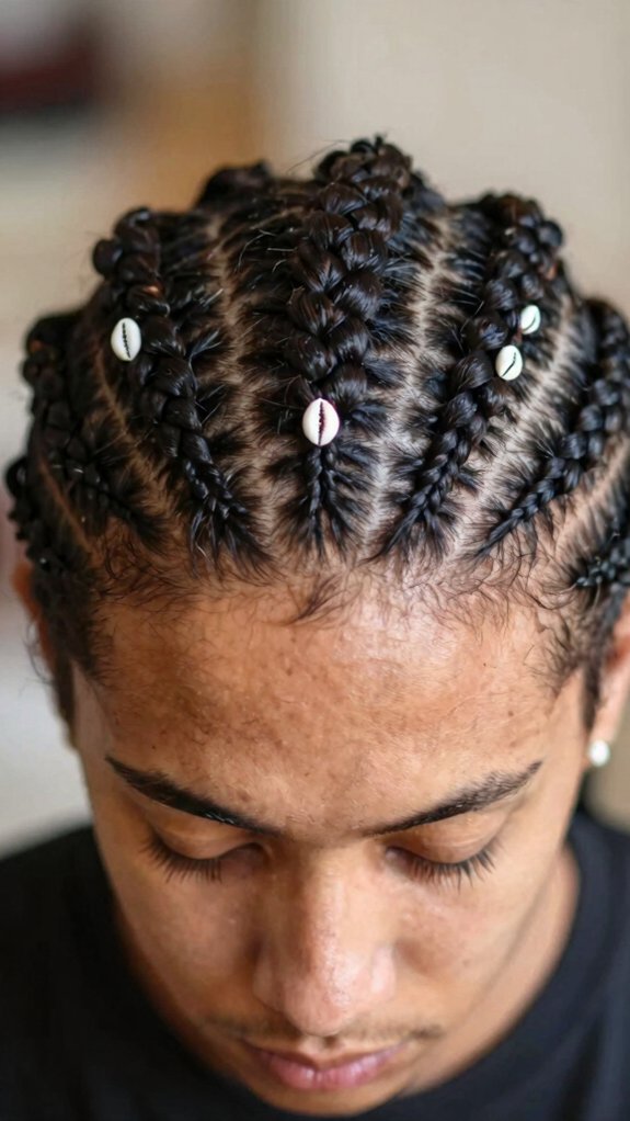 Braided Cornrow Hairstyles That Combine Style and Protection 8 zigzag tribal cornrow wow
